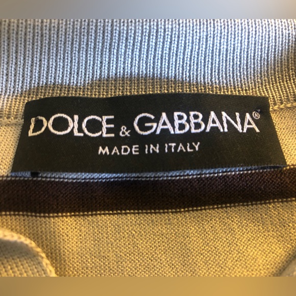 Vintage Dolce & Gabbana silk striped polo shirt - Picture 10 of 13